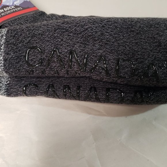 CANADA Weather Gear SHERPA LINED Men’s Cabin Socks ~ Size 6-12~ Black Aztec - Picture 3 of 5